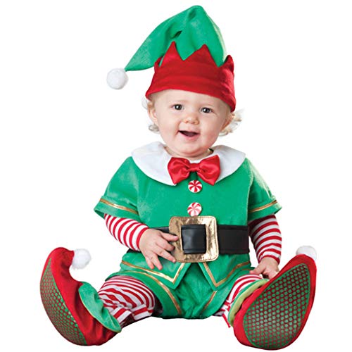 Bebé Navidad Conjuntos de Ropa, Mameluco + Sombrero + Zapatos Trajes de Fiesta
