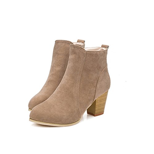 Beladla Zapatos De Mujer Botines Cortos Cabeza Redonda TalóN Grueso TacóN Alto Femenino Botas Navidad Invierno Moda Ocio TalóN Grueso Espesor del Zapato Zapatos Inferiores