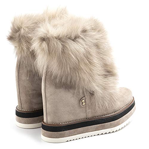 BELLE VIE Via Anfossi - Botas Via Anfossi Beige con cuña y piel - Via Anfossis 363 Cerbiatto - Talla Beige Size: 40 EU