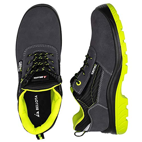 Bellota 7231044S1P Zapato de seguridad, Dimensiones (Largo, Ancho y Alto): 320 x 112 x 124 mm, Negro, Verde, 44