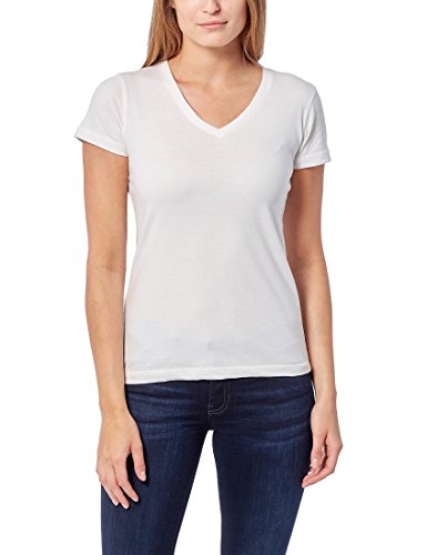 Berydale BD158 Camiseta de manga corta con cuello de pico, Blanco, S, Pack de 3