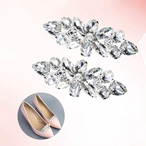 BESTOYARD 1 par de Zapatos de Cristal Hebillas Clip en los Adornos del Zapato Zapatillas DIY Zapatos Accesorios para la Boda de la Novia Mujer