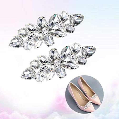 BESTOYARD 1 par de Zapatos de Cristal Hebillas Clip en los Adornos del Zapato Zapatillas DIY Zapatos Accesorios para la Boda de la Novia Mujer