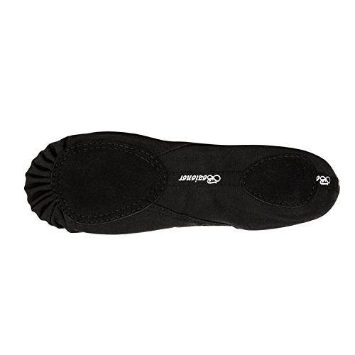 Bezioner-Shop Zapatillas de Ballet Canvas Dance Zapatos Split (Negro y Rosa Claro) Le recomendamos Que Elija uno (1) Tamaño Más Grande Que su Tamaño Normal del Zapato (37, Negro)