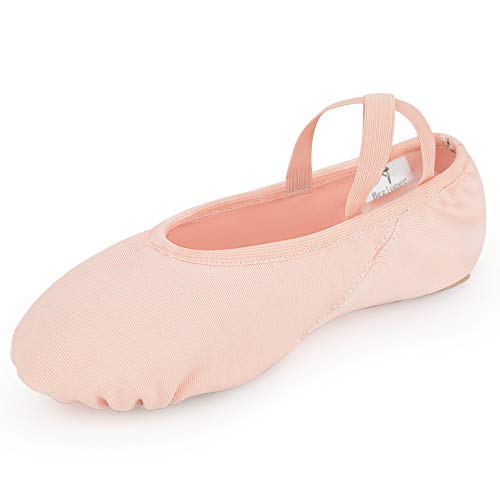 Bezioner Zapatillas de Danza Elástico Media Punta Zapatos de Ballet Baile Suela Partida de Cuero para Niñas y Mujer 38