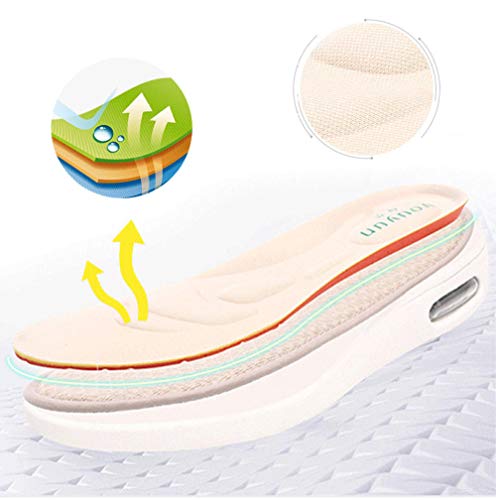 B/H Calzado OrtopéDico Ajustable para Artritis,Zapatos de Malla Transpirables Antideslizantes, Zapatos de Madre Ligeros y Acolchados-Gray_40