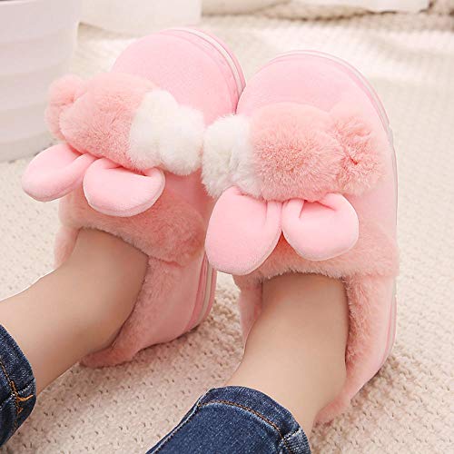 B/H Zapatillas de Invitados,Zapatillas de algodón cálido para niños, Zapatos de Interior de Felpa para el hogar-Gris Oscuro_Twenty Four,Pantunflas Invierno