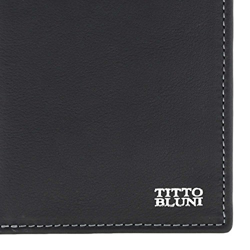 Billetero tarjetero piel Titto Bluni Talla: U Color: NEGRO