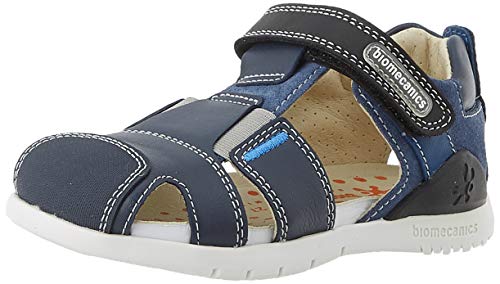 Biomecanics Rodri, Sandalias con Punta Cerrada para Niños, Azul Marino (Ocean Y Azul (Sauvage Y Serraje) Paprika), 29 EU