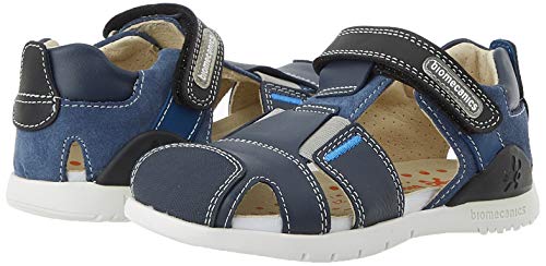 Biomecanics Rodri, Sandalias con Punta Cerrada para Niños, Azul Marino (Ocean Y Azul (Sauvage Y Serraje) Paprika), 29 EU