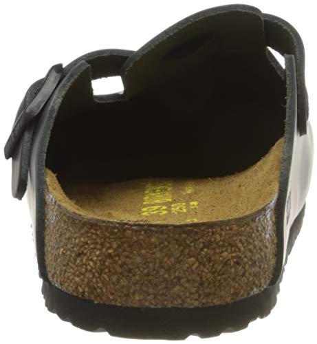 Birkenstock 61360-39 Boston - Zapato Normal antiestático/de Piel Natural, Color Negro, Talla 39, Talla 39