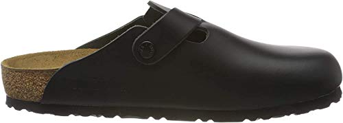 Birkenstock 61360-39 Boston - Zapato Normal antiestático/de Piel Natural, Color Negro, Talla 39, Talla 39