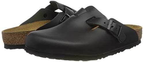 Birkenstock 61360-39 Boston - Zapato Normal antiestático/de Piel Natural, Color Negro, Talla 39, Talla 39