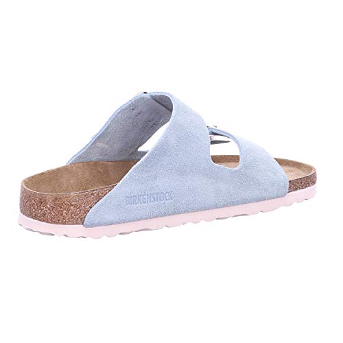 BIRKENSTOCK Arizona SFB Cuir - Sandalias de ante para mujer, color azul claro, color Azul, talla 43 EU