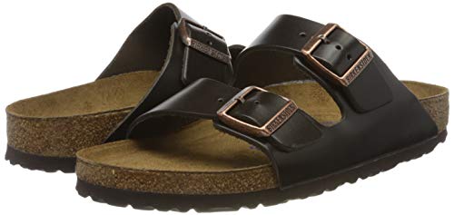 Birkenstock Arizona SFB, Sandalias de Punta Descubierta Mujer, Marrón (Amalfi Testa Di Moro Amalfi Testa Di Moro), 39 EU