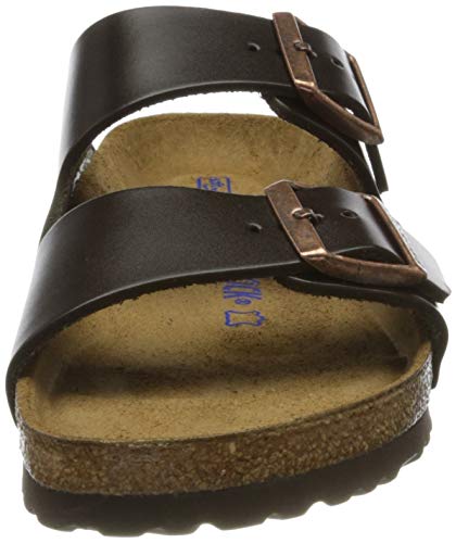 Birkenstock Arizona SFB, Sandalias de Punta Descubierta Mujer, Marrón (Amalfi Testa Di Moro Amalfi Testa Di Moro), 39 EU
