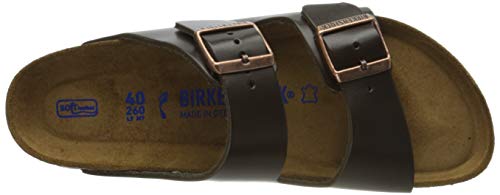 Birkenstock Arizona SFB, Sandalias de Punta Descubierta Mujer, Marrón (Amalfi Testa Di Moro Amalfi Testa Di Moro), 39 EU