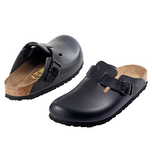 Birkenstock Boston, Zuecos Unisex, Negro, 36