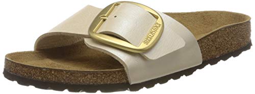 Birkenstock Madrid Big Buckle, Mule Mujer, Blanco Perla, 37 EU