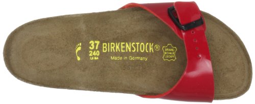 Birkenstock - Madrid, Mules Mujer, Rojo (Tango Red Lack), 38 (schmal)