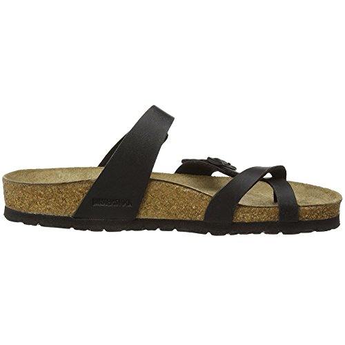Birkenstock Mayari Birko-Flor, Sandalias de Dedo Mujer, Negro (Schwarz), 39 (normal)