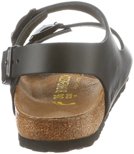 Birkenstock Milano Smooth Leather, Sandalias Hombre adulto, Negro (Black), 41 EU (Estrecho)