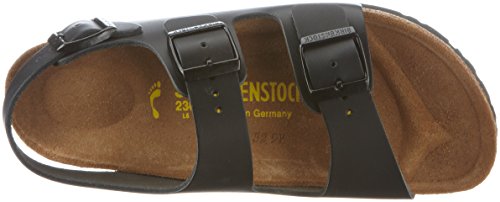 Birkenstock Milano Smooth Leather, Sandalias Hombre adulto, Negro (Black), 41 EU (Estrecho)