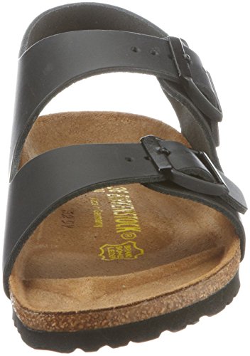 Birkenstock Milano Smooth Leather, Sandalias Hombre adulto, Negro (Black), 41 EU (Estrecho)