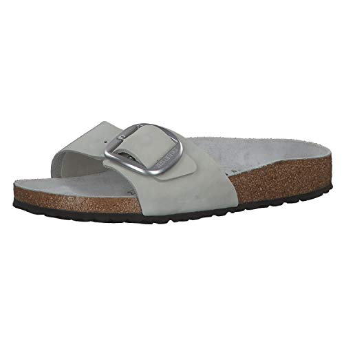 Birkenstock Sandalias Chanclas Mujer Madrid Big Buckle para Mujer Gris 38 EU