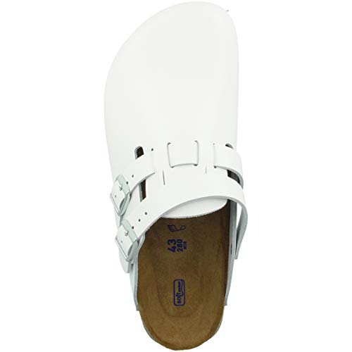 BIRKENSTOCK Zuecos Kay SL unisex para adultos, piel natural, normal, color Blanco, talla 39 EU