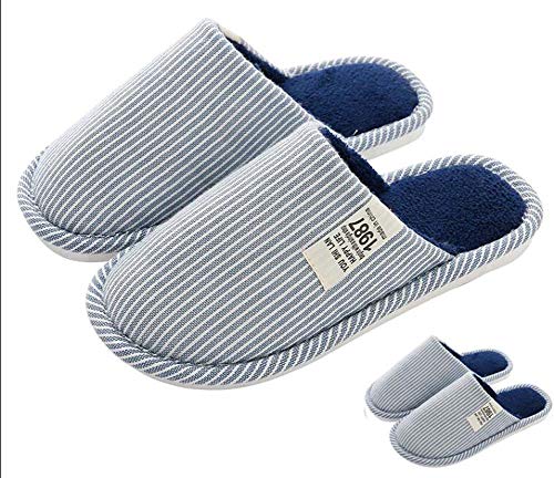 Black Temptation Zapatillas de casa de algodón de cachemira, otoño invierno transpirable zapatos de interior/al aire libre, B