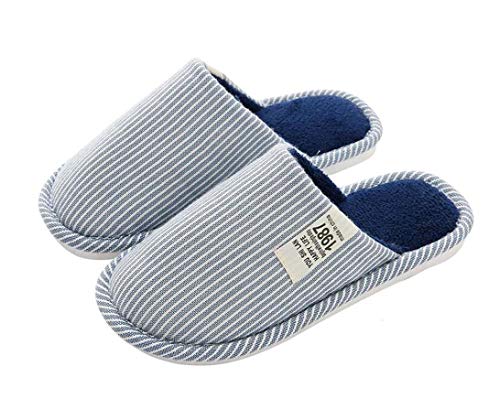 Black Temptation Zapatillas de casa de algodón de cachemira, otoño invierno transpirable zapatos de interior/al aire libre, B