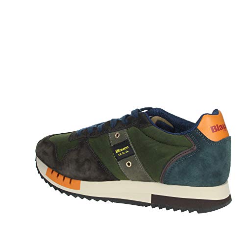 Blauer QUEENS01 Sneakers Hombre Marrón/Verde obscuro 41