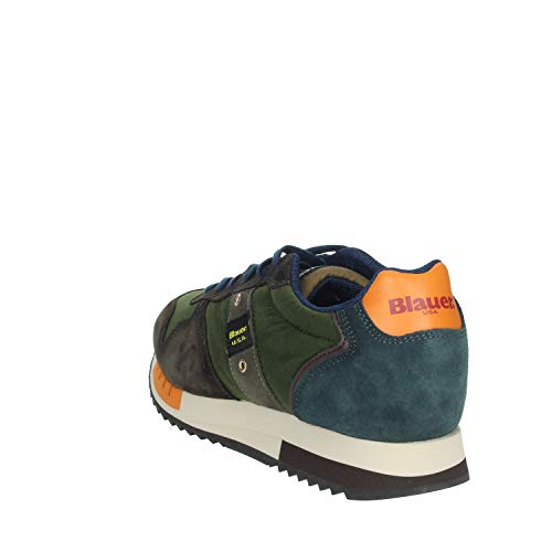 Blauer QUEENS01 Sneakers Hombre Marrón/Verde obscuro 41