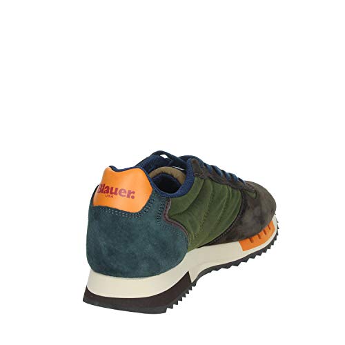 Blauer QUEENS01 Sneakers Hombre Marrón/Verde obscuro 41