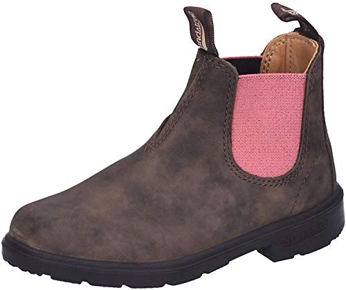 BLUNDSTONE Kid's Blunnies, Botas Estilo Chelsea Unisex bebé, Marrón rústico/Rosa pálido, 24 EU