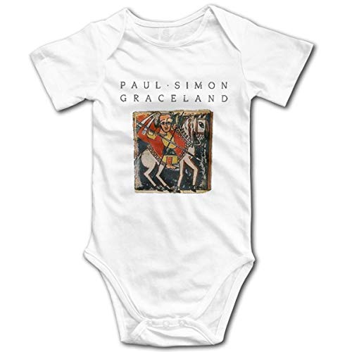 Body de bebé de Manga Corta Unisex Baby Paul Simon Graceland Casual Short Sleeve Rompers Playsuit Girl Boy