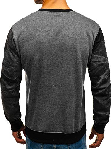 BOLF Hombre Sudadera Pulóver J.Style DD257 Gris M [1A1]