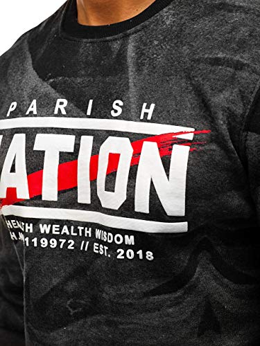 BOLF Hombre Sudadera Pulóver J.Style DD257 Gris M [1A1]