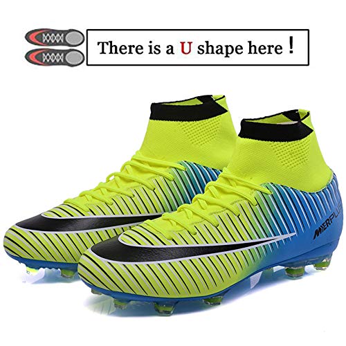 BOLOG Zapatos de Fútbol Hombre Spike Aire Libre Profesionales Atletismo Training Botas de Fútbol Ligero Tacos Futbol Zapatos de Deporte