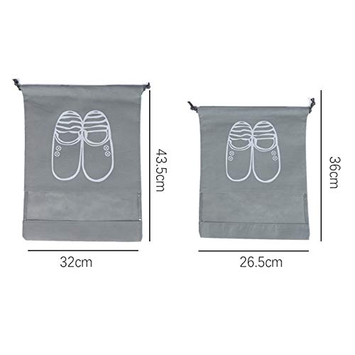 Bolsas Zapatos Viajes 10pcs Bolsa a Prueba Polvo Zapatos No Tejidas Bolsas para Zapatos para Almacenar Botas Zapatos de Viaje Bolsa de Acabado con Ventana Transparente,Multifunción(M/L)