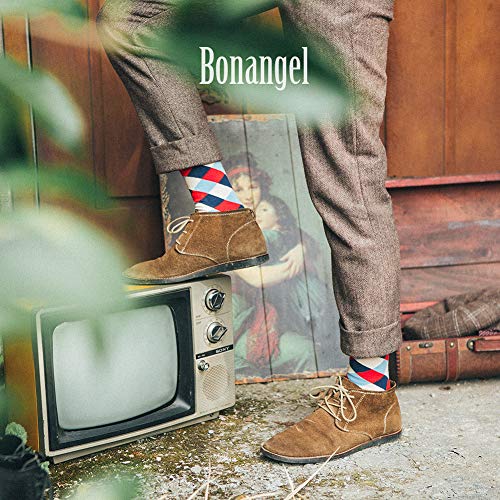 BONANGEL Calcetines Christmas Hombre, Hombres Ocasionales Calcetines Divertidos Impresos de Algodón de Pintura Famosa de Arte Calcetines, Calcetines de Colores de moda