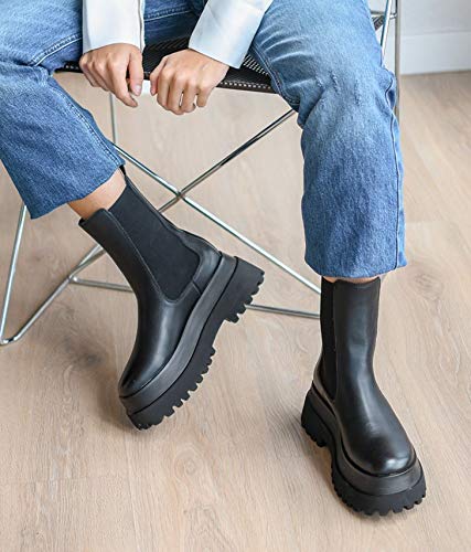 BOSANOVA Botas Negras con elásticos Negro 38