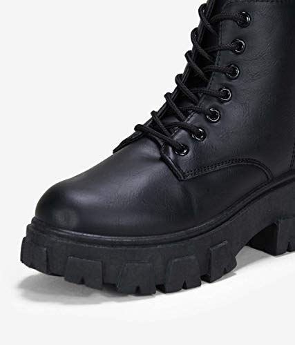 BOSANOVA Botines Negros con Cordones Negro 39
