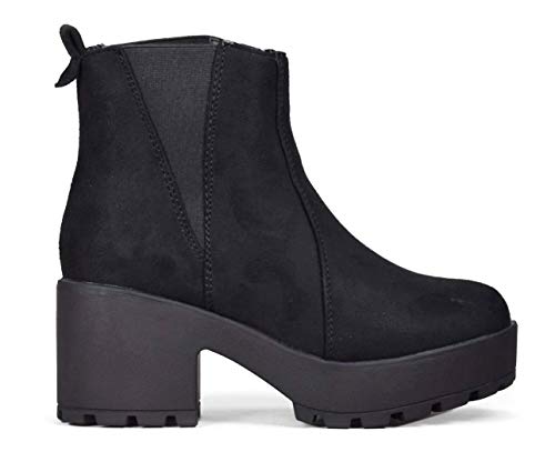 BOSANOVA Botines Negros Plataforma Negro 37