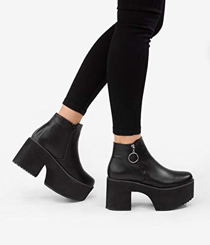 BOSANOVA Botines Negros Plataforma Negro 40
