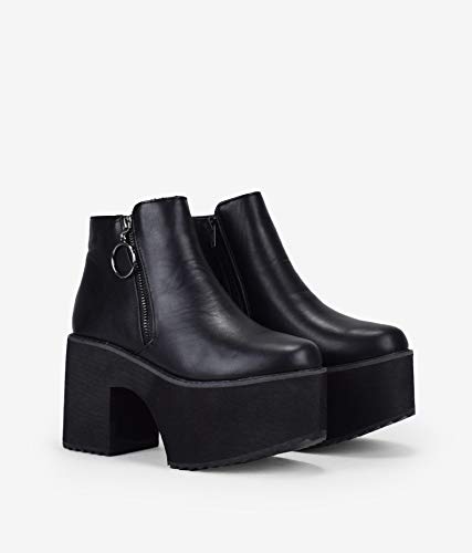 BOSANOVA Botines Negros Plataforma Negro 40