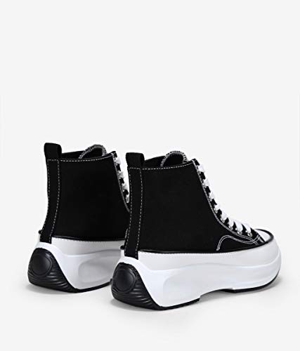 BOSANOVA Zapatillas Negras Abotinadas con Plataforma Negro 36