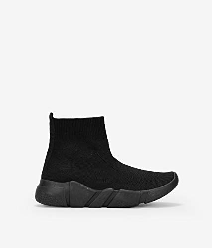 BOSANOVA Zapatillas Negras Tipo calcetín Negro 40