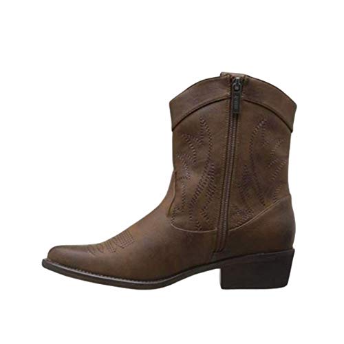 Bota Cowboy Mustang 58027 Vintage Marrón